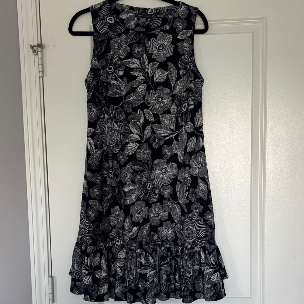 Tommy Hilfiger Black and White Floral Mini Dress